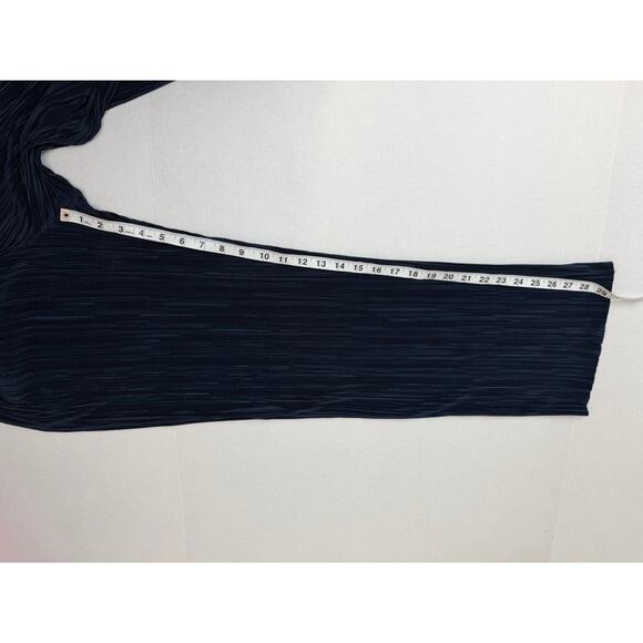 Calvin Klein Plissé Pull-On Wide-Leg Pants – Sky Captain – NWT – Size M - Picture 13 of 13